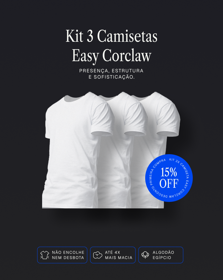 KIT  3 camisetas Easy